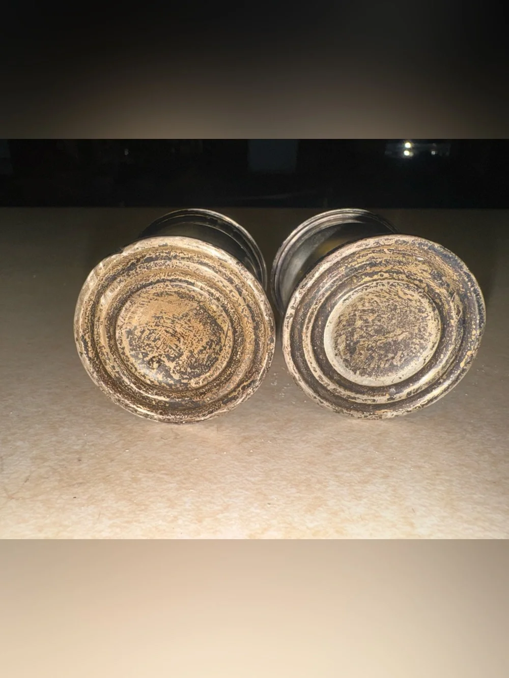 Vintage silver salt and pepper shakers